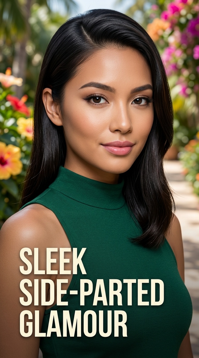 Sleek Side-Parted Glamour
