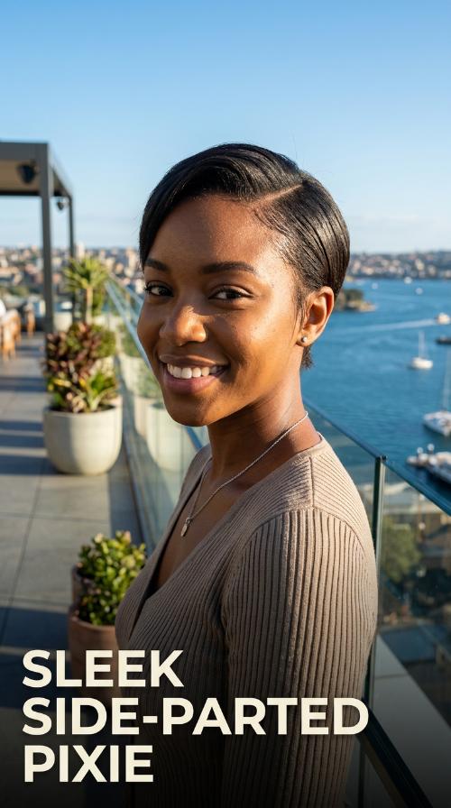 Sleek Side-Parted Pixie