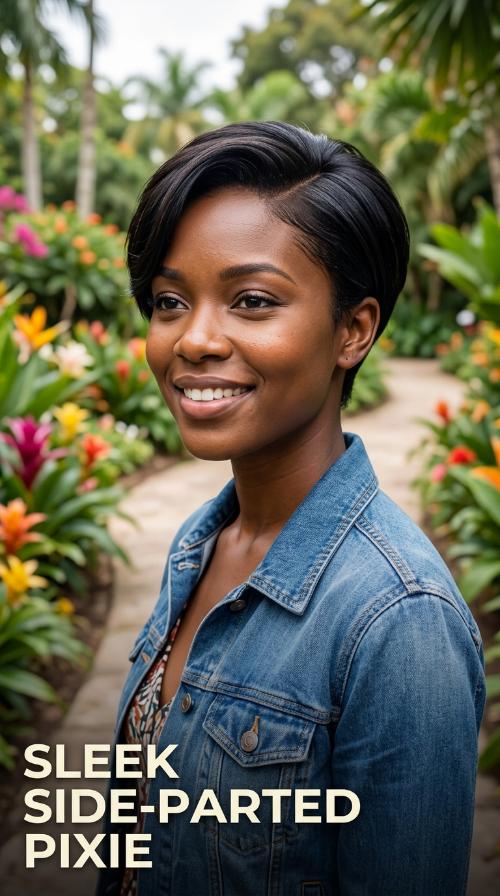 Sleek Side-Parted Pixie