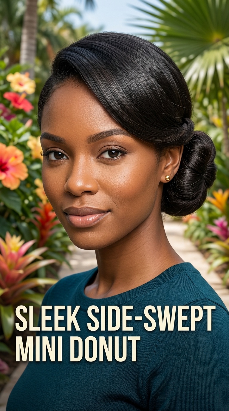 Sleek Side-Swept Mini Donut