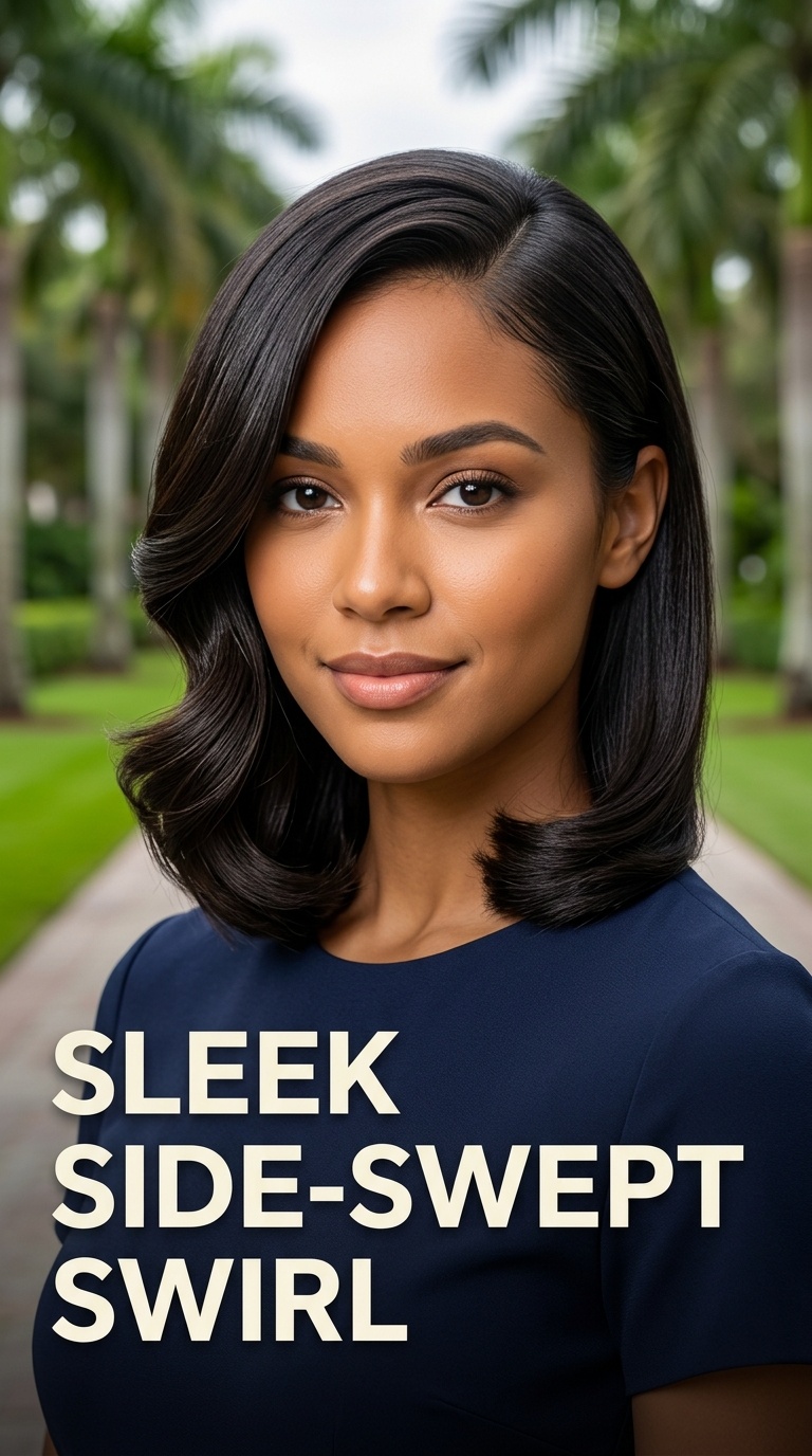 Sleek Side-Swept Swirl