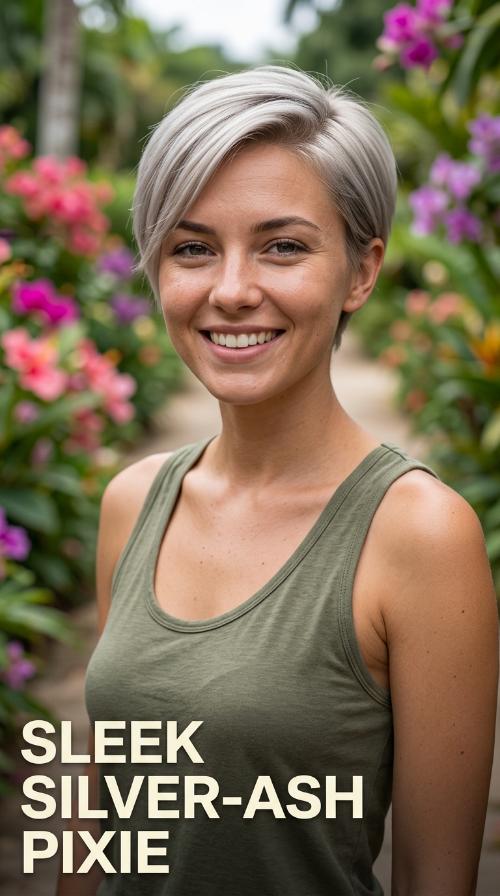 Sleek Silver-Ash Pixie