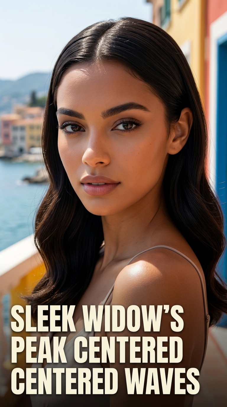 Sleek Widow’s Peak Centered Waves
