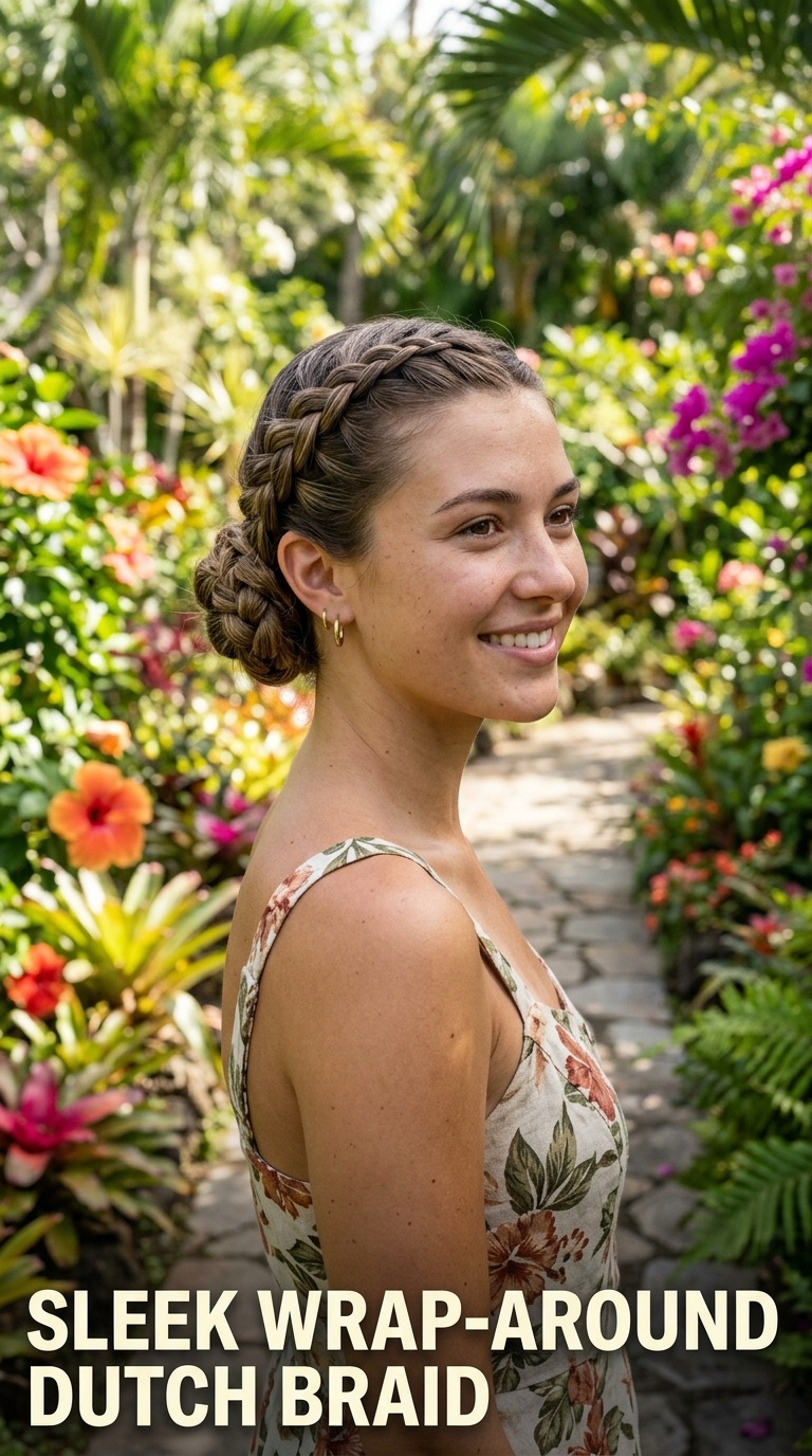 Sleek Wrap-Around Dutch Braid