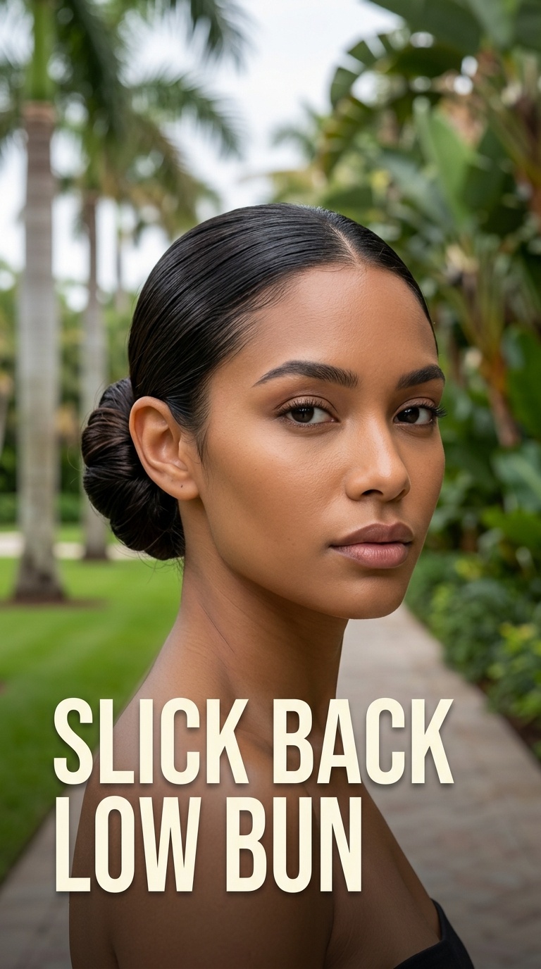 Slick Back Low Bun