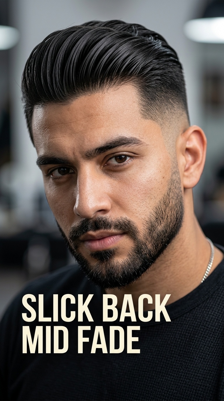 Slick Back Mid Fade