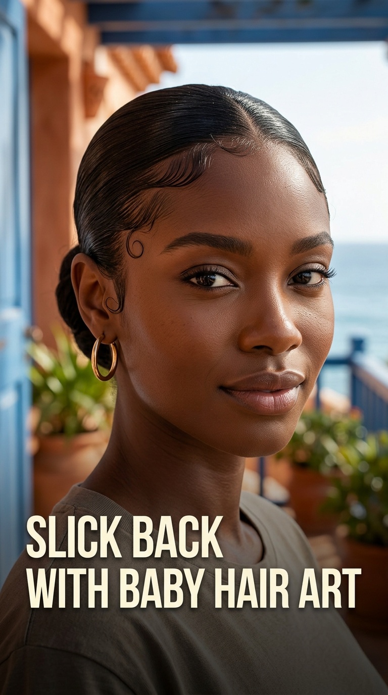 Slick Back with Baby Hair Art