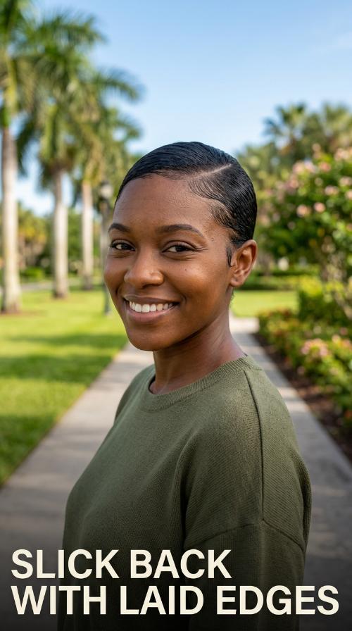 Slick Back with Laid Edges