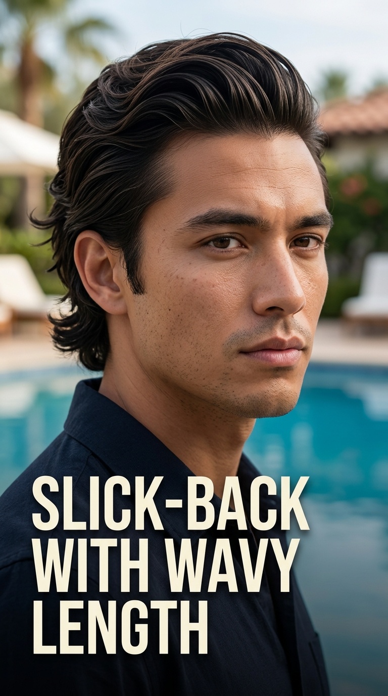 Slick-Back with Wavy Length