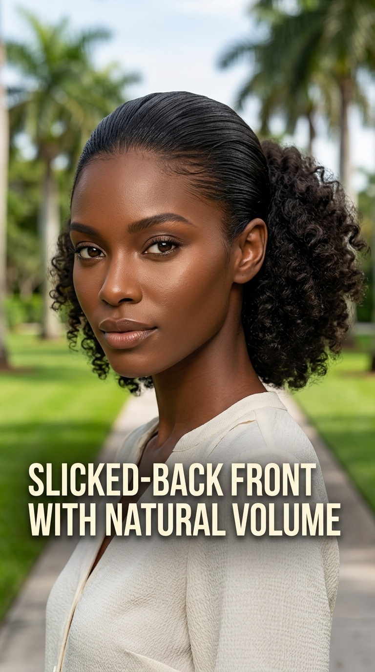 Slicked-Back Front with Natural Volume