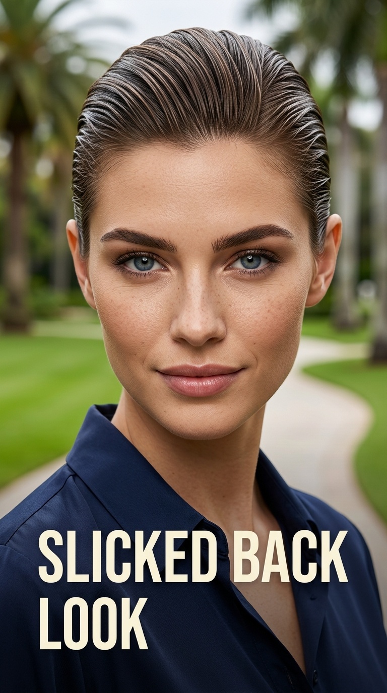 Slicked Back Look