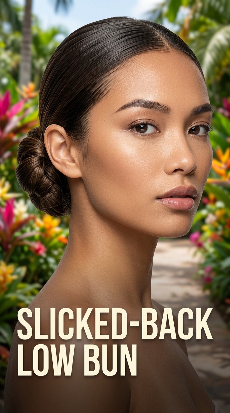 Slicked-Back Low Bun
