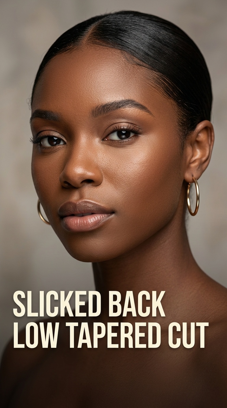 Slicked Back Low Tapered Cut