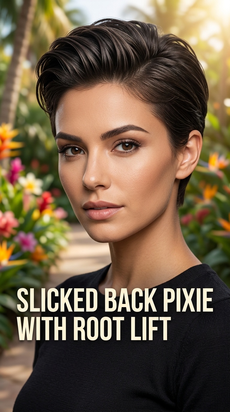 Slicked Back Pixie with Root Lift
