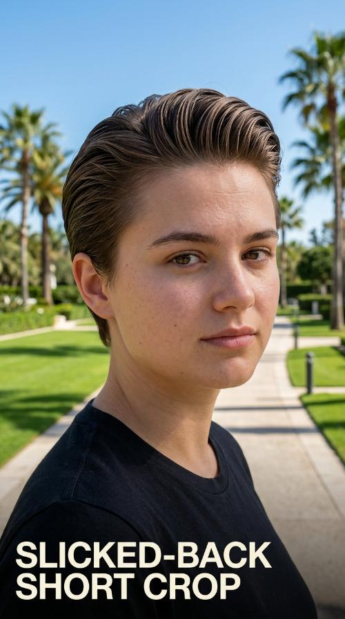 Slicked-Back Short Crop