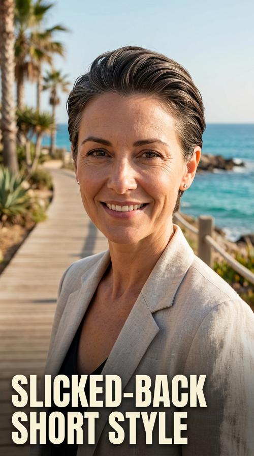 Slicked-Back Short Style