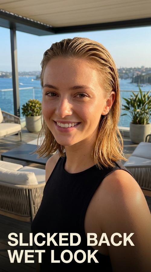 Slicked Back Wet Look