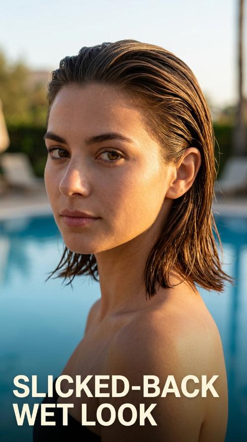 Slicked-Back Wet Look