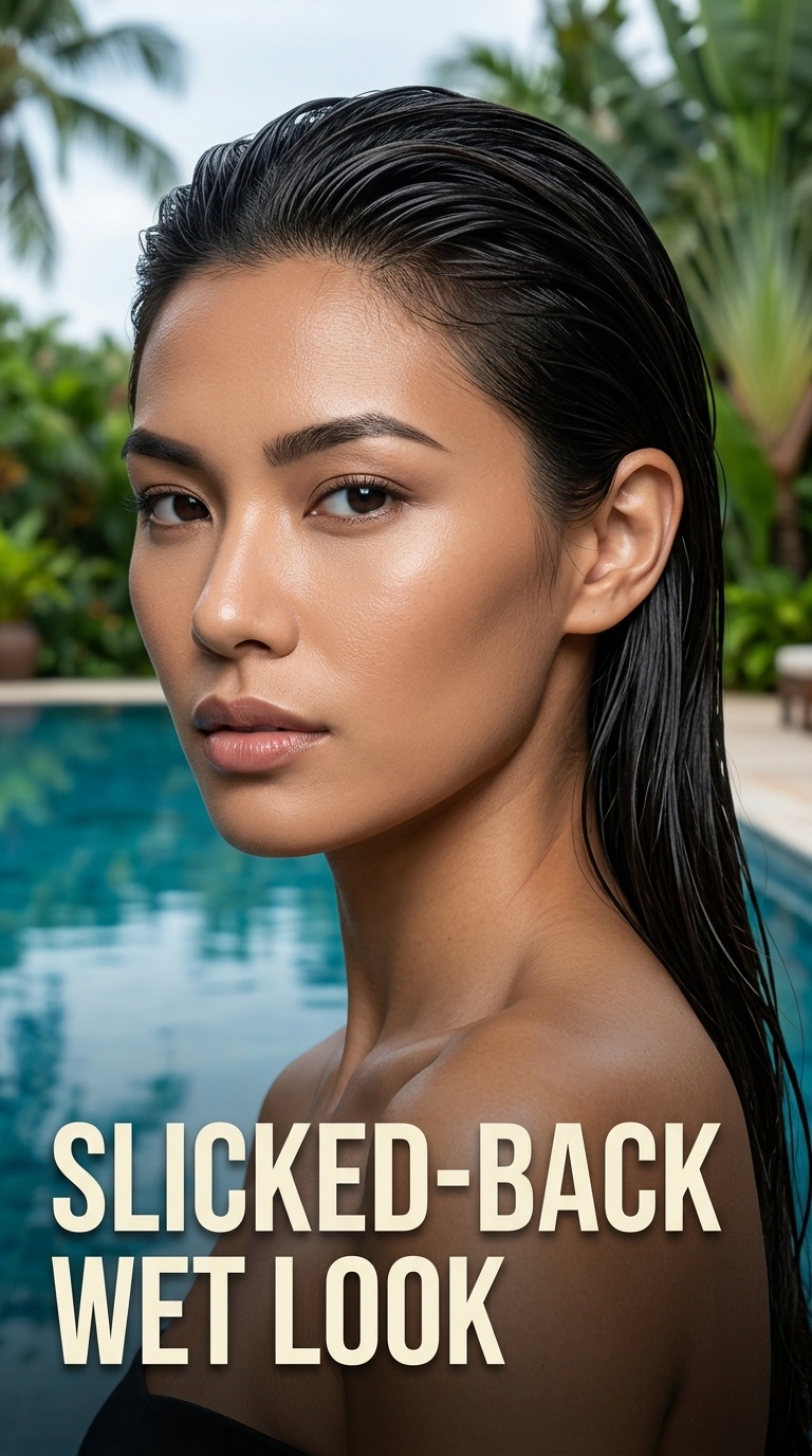 Slicked-Back Wet Look
