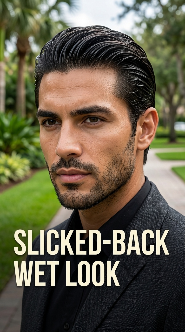 Slicked-Back Wet Look