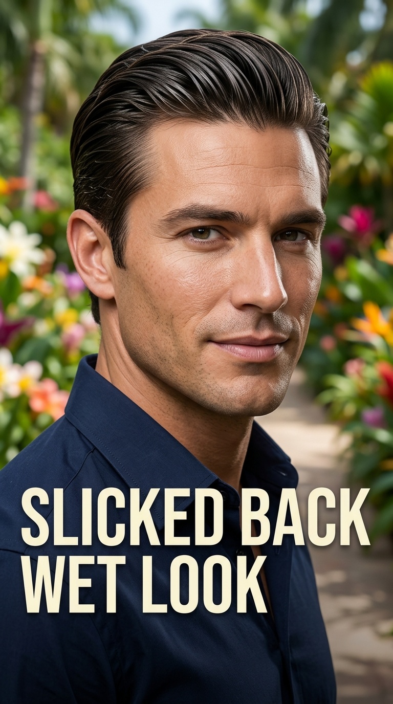 Slicked Back Wet Look