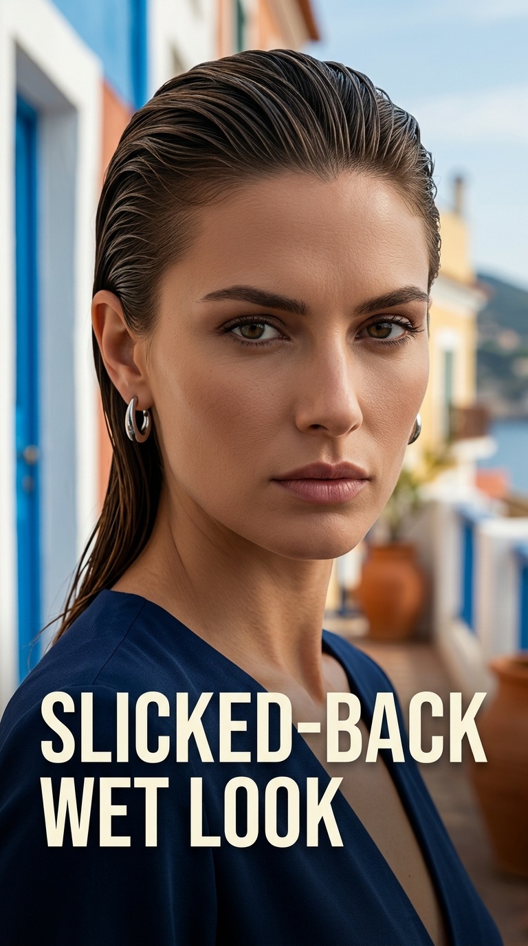 Slicked-Back Wet Look