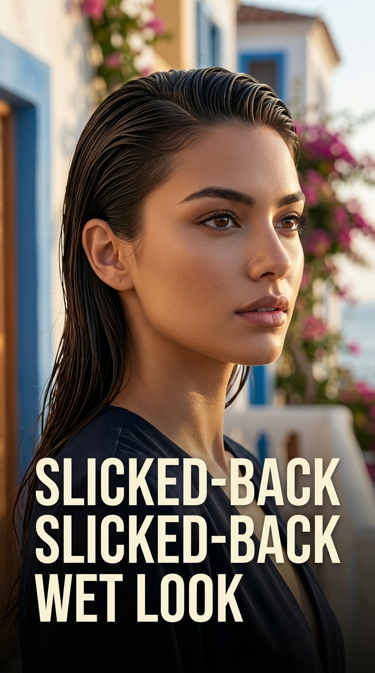 Slicked-Back Wet Look