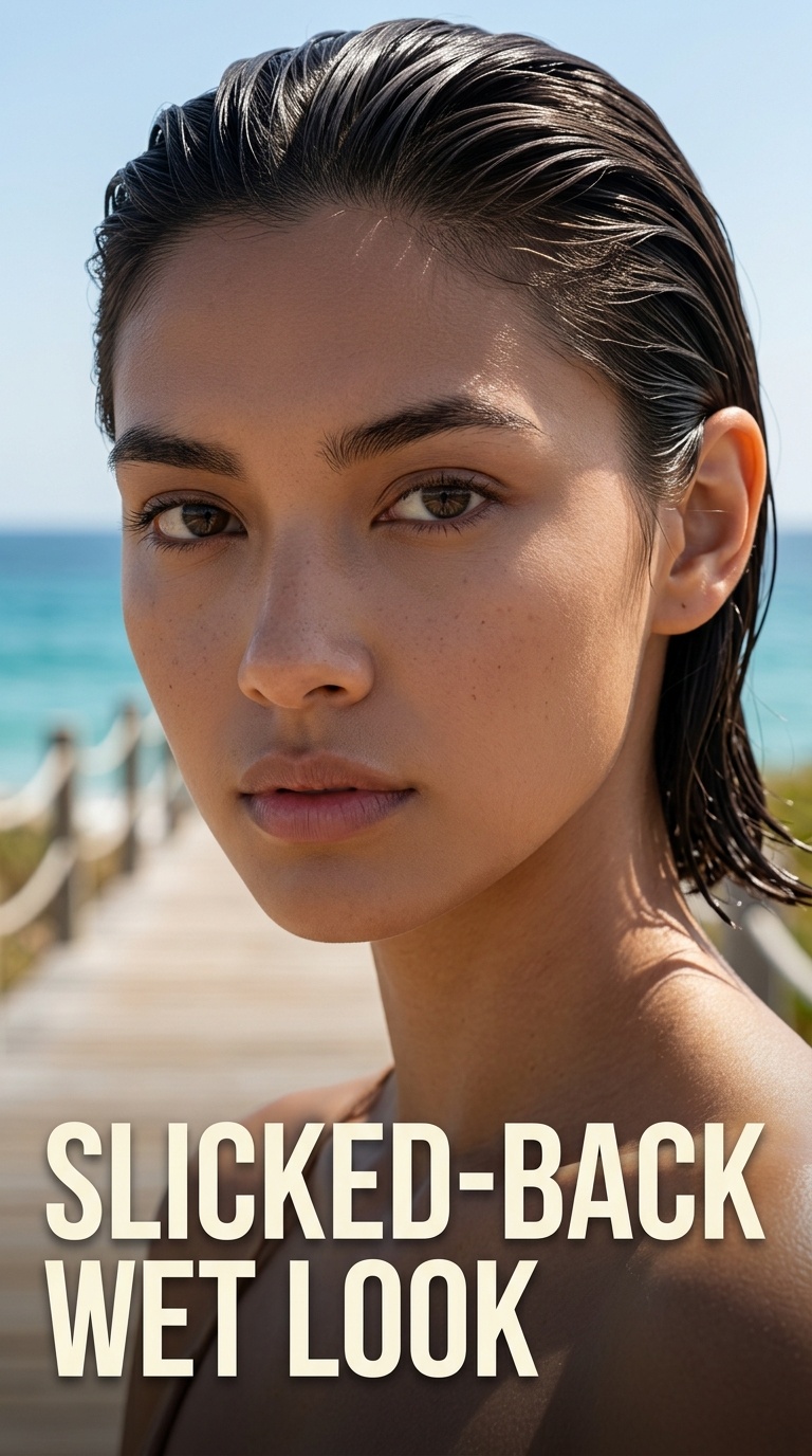 Slicked-Back Wet Look