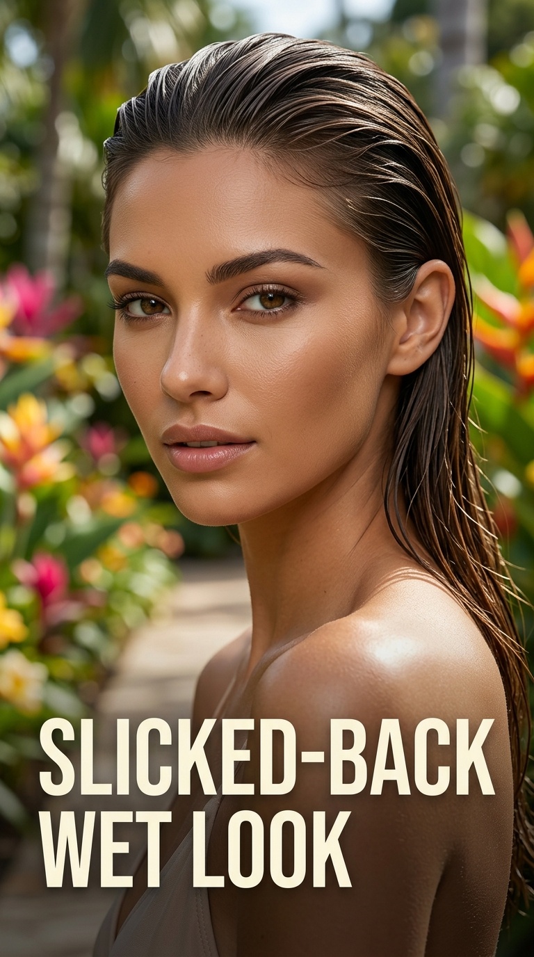 Slicked-Back Wet Look