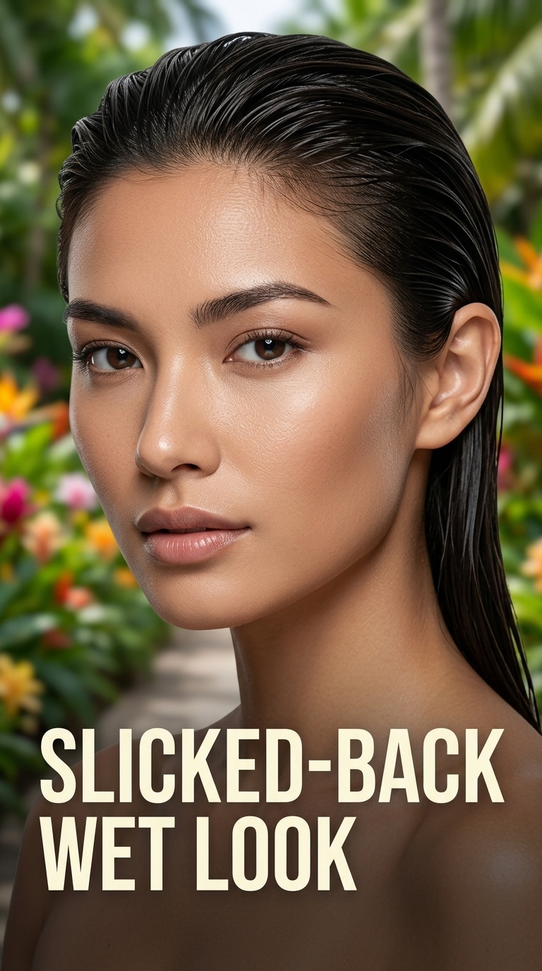 Slicked-Back Wet Look