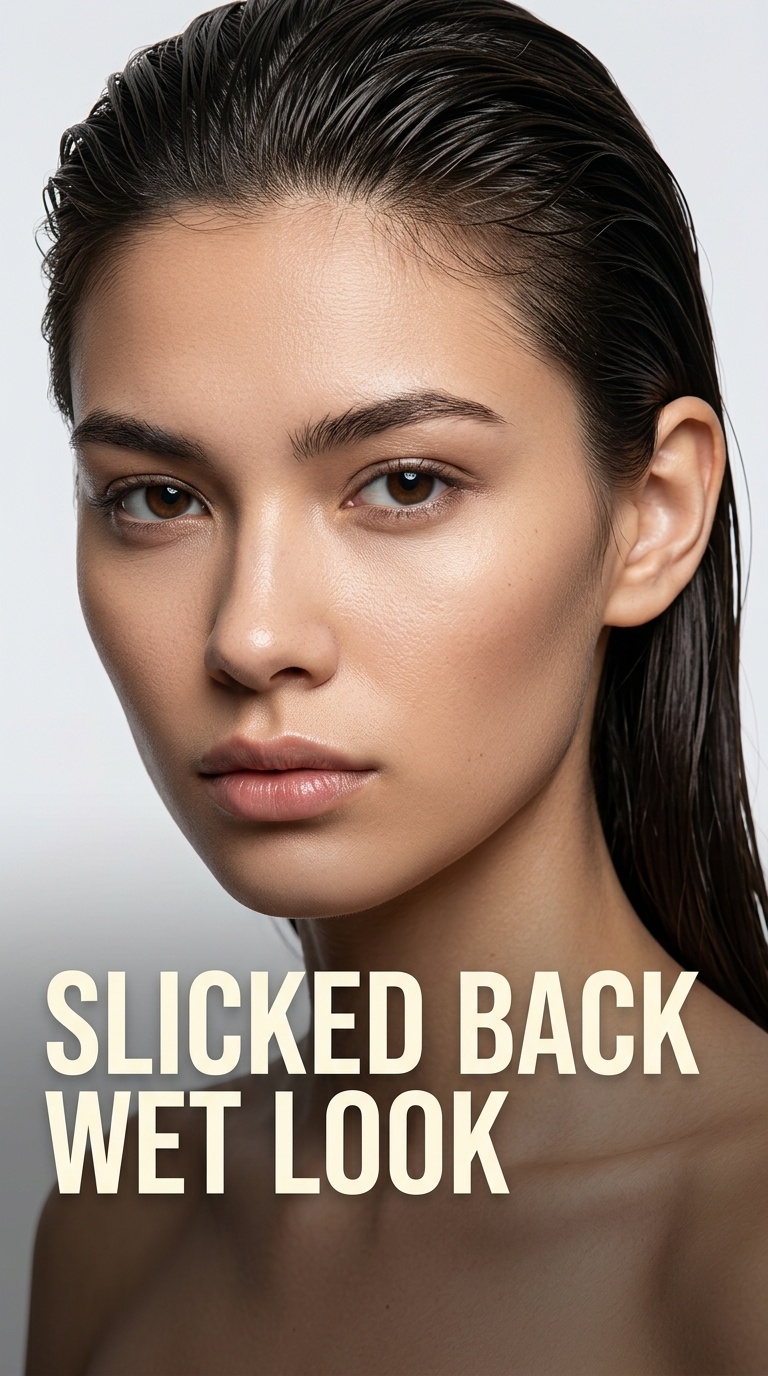 Slicked Back Wet Look