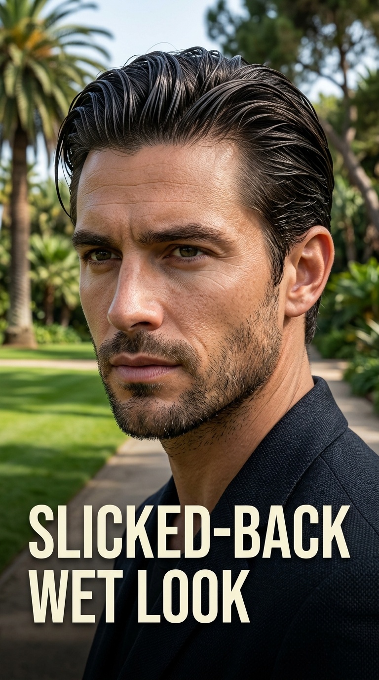 Slicked-Back Wet Look
