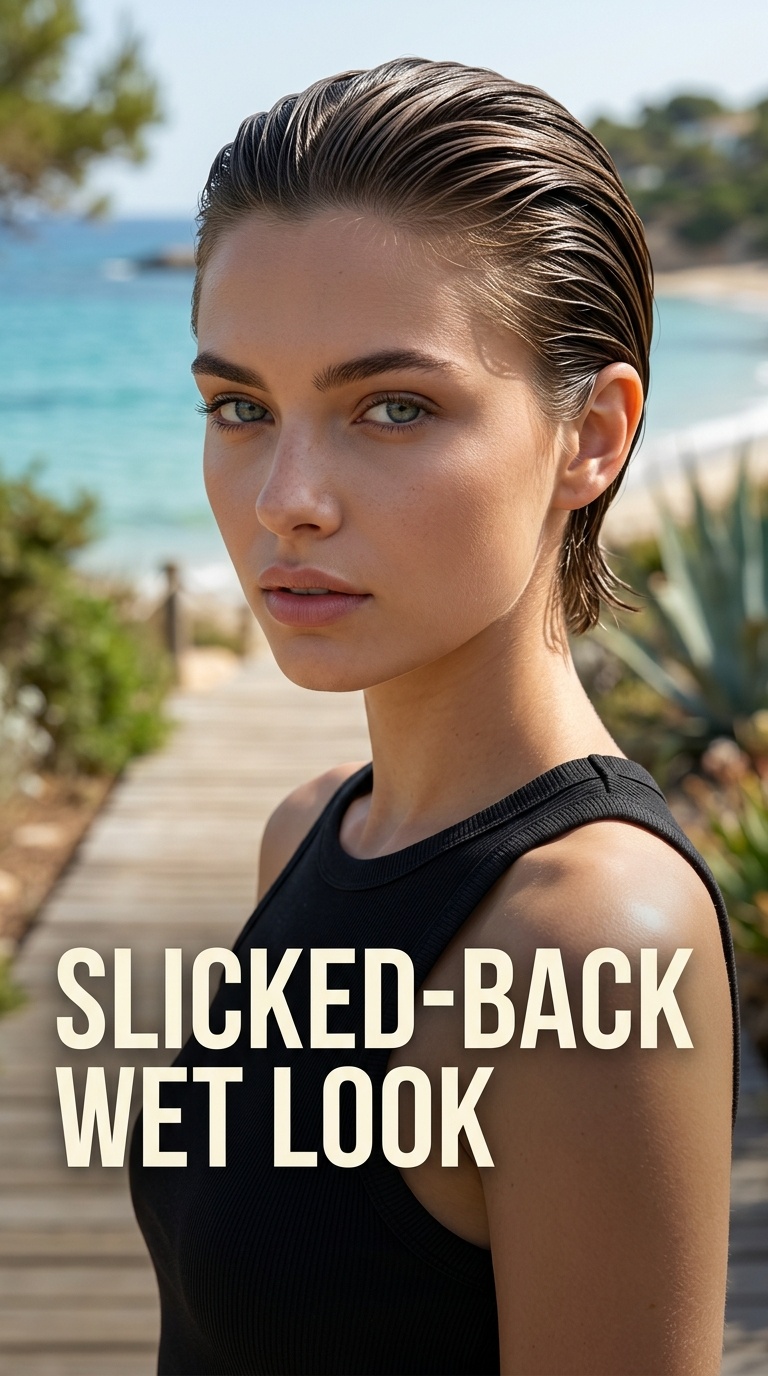 Slicked-Back Wet Look