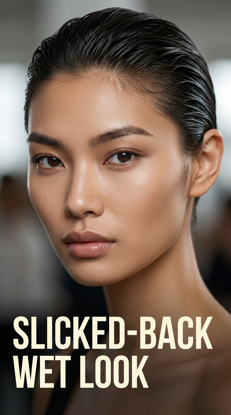 Slicked-Back Wet Look