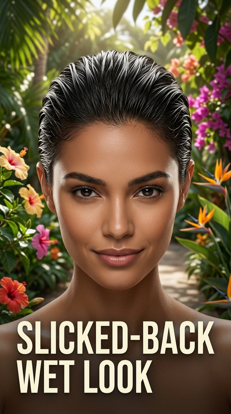 Slicked-Back Wet Look
