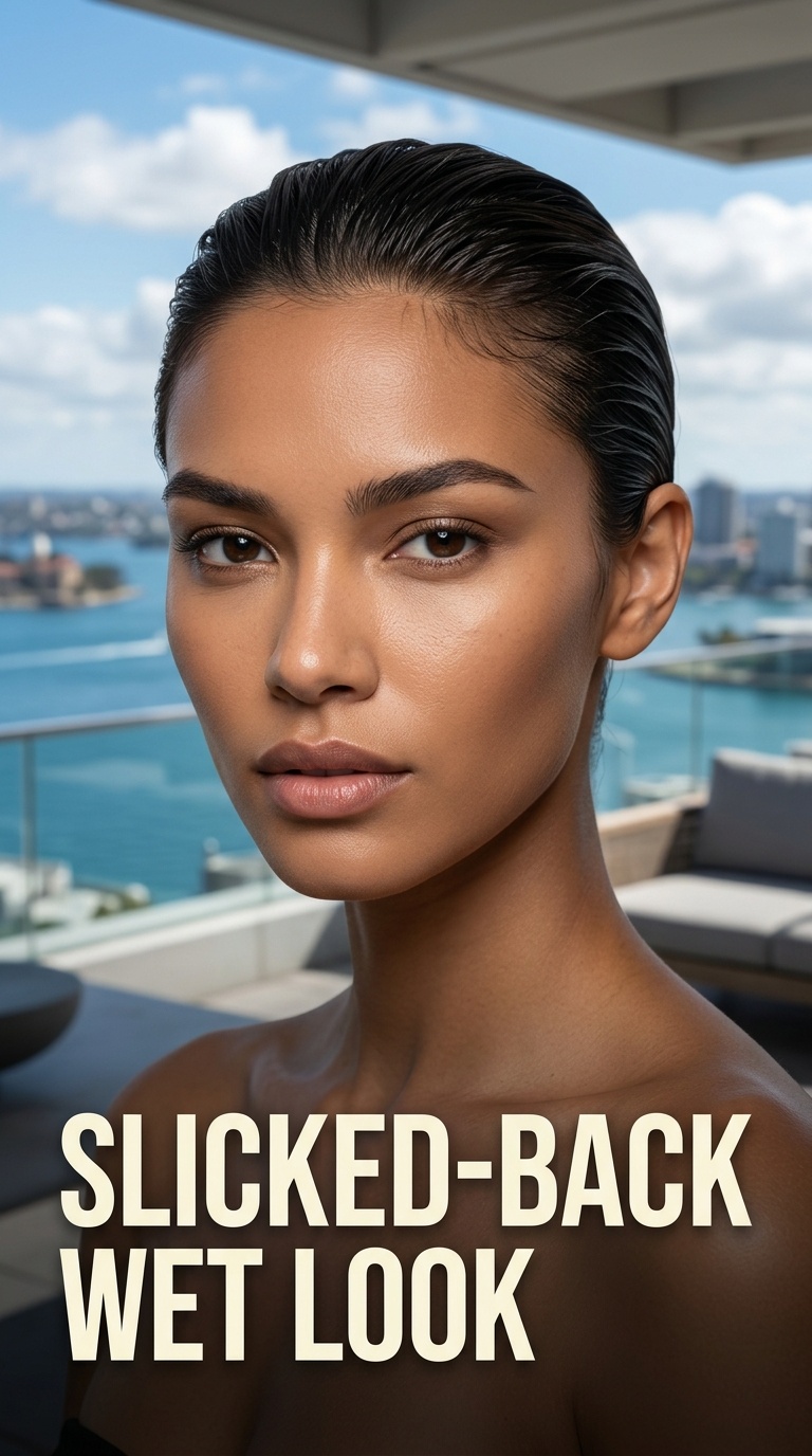 Slicked-Back Wet Look