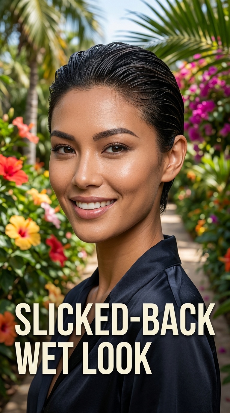 Slicked-Back Wet Look