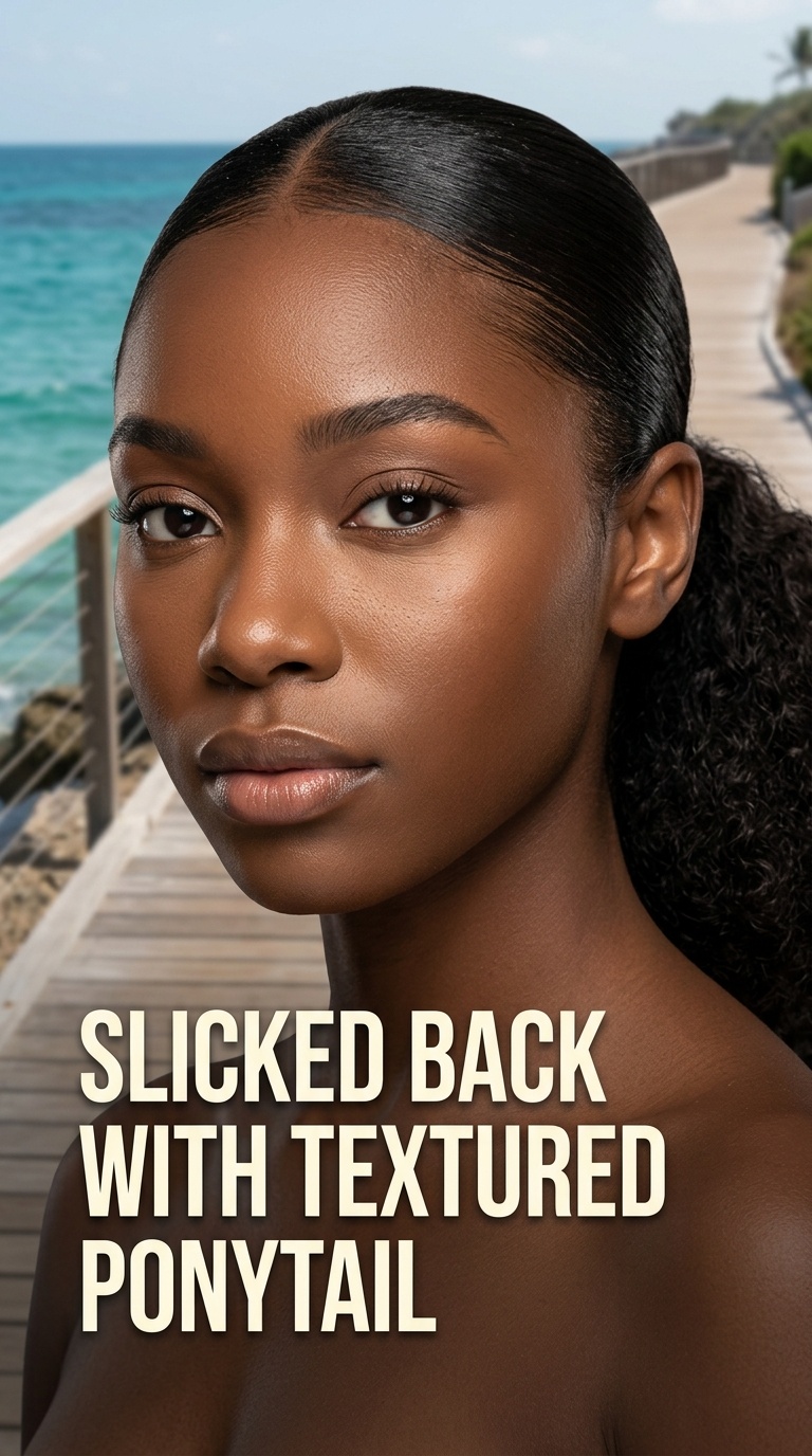 Slicked Back with Textured Ponytail