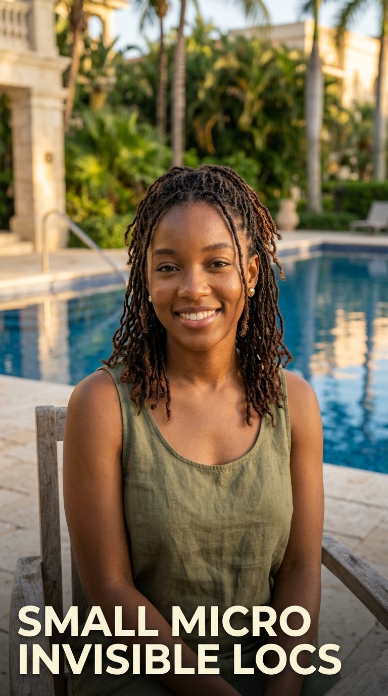 Small Micro Invisible Locs