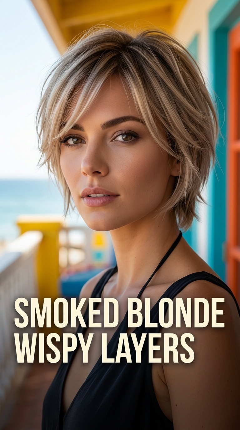 Smoked Blonde Wispy Layers