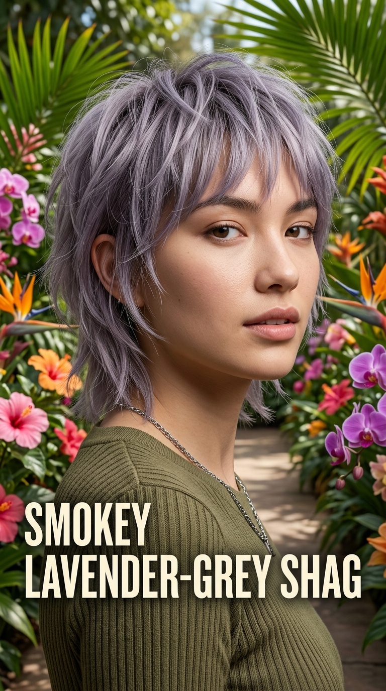 Smokey Lavender-Grey Shag