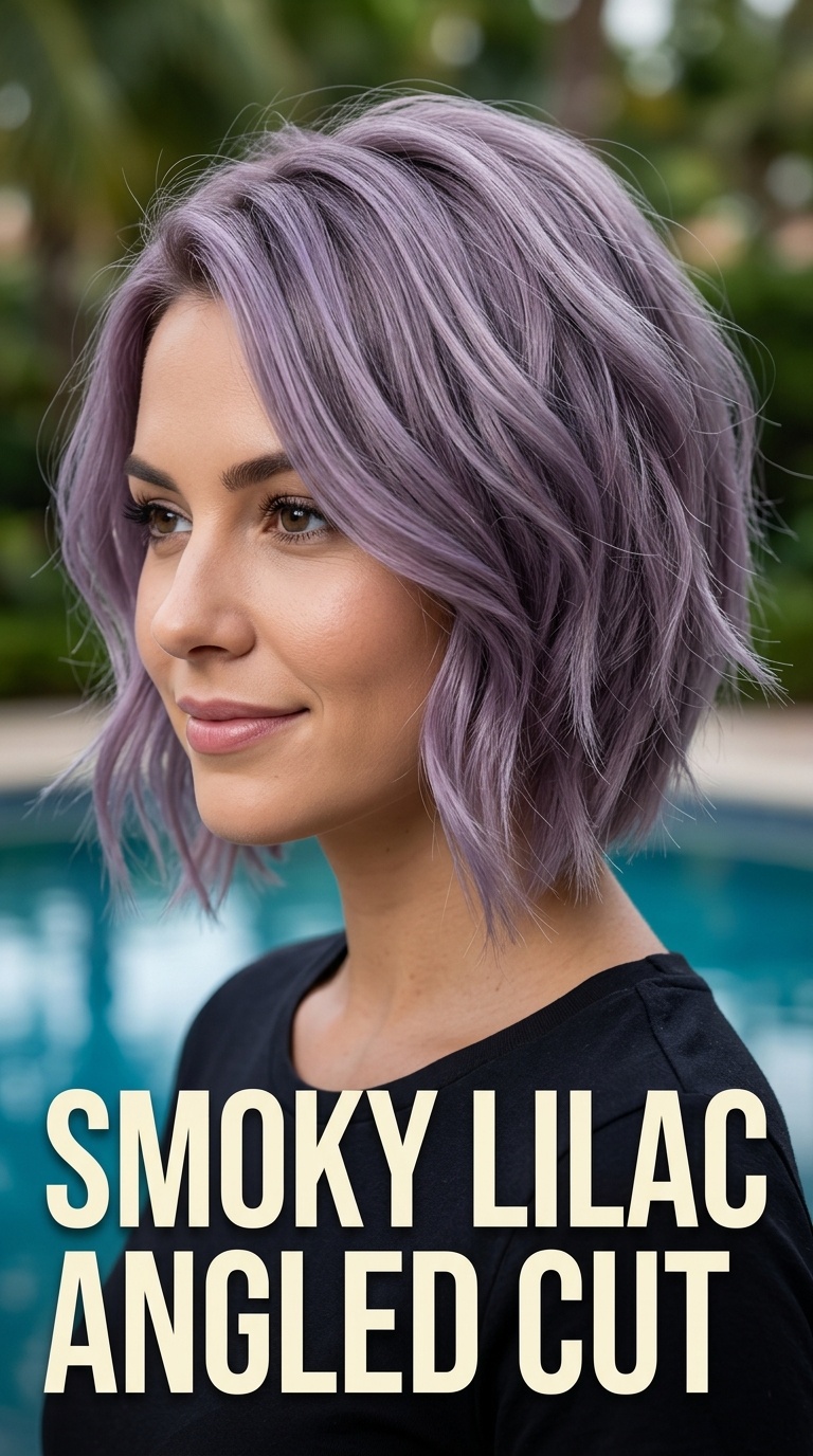 Smoky Lilac Angled Cut
