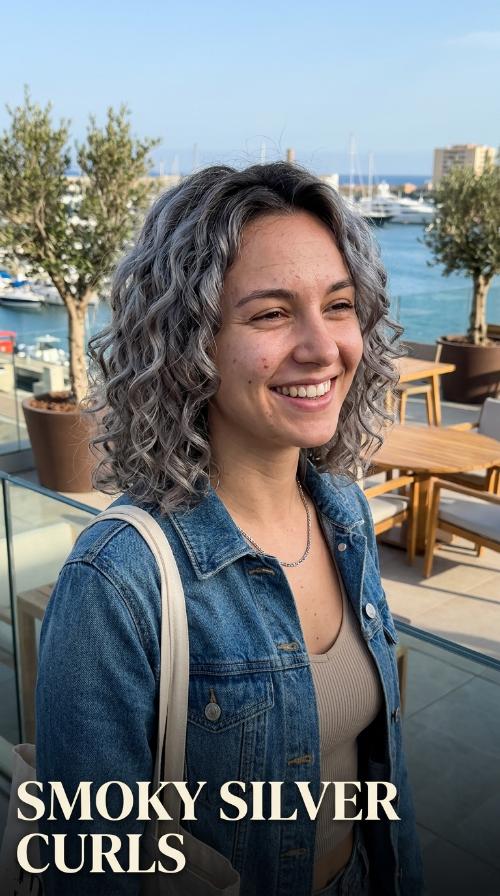 Smoky Silver Curls