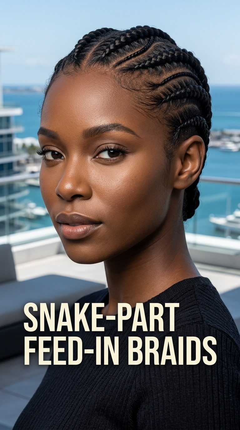 Snake-Part Feed-in Braids