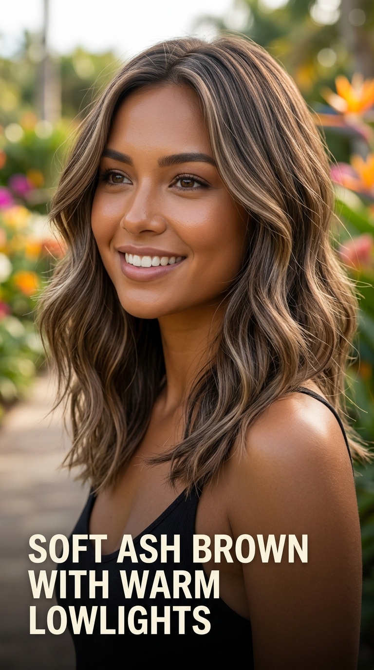 Soft Ash Brown with Warm Lowlights