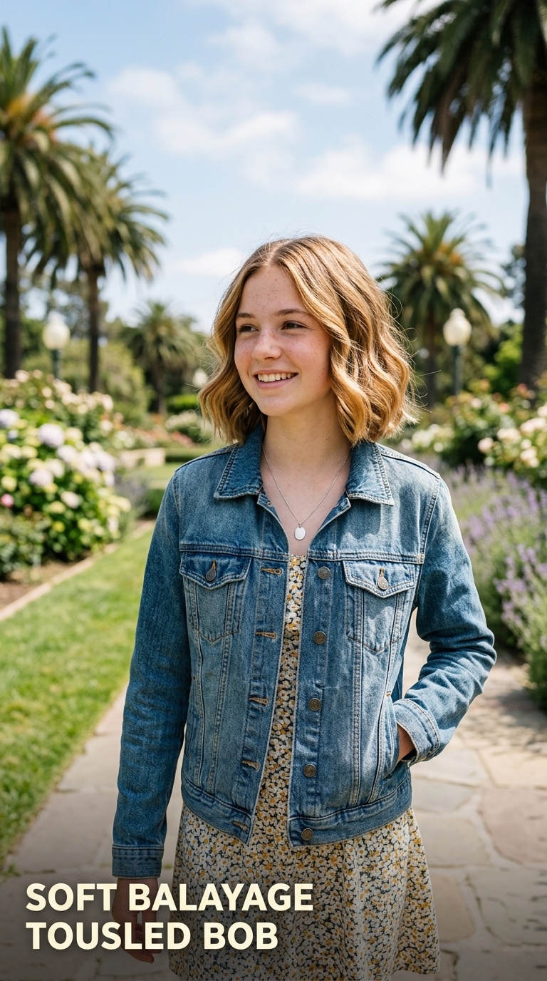 Soft Balayage Tousled Bob