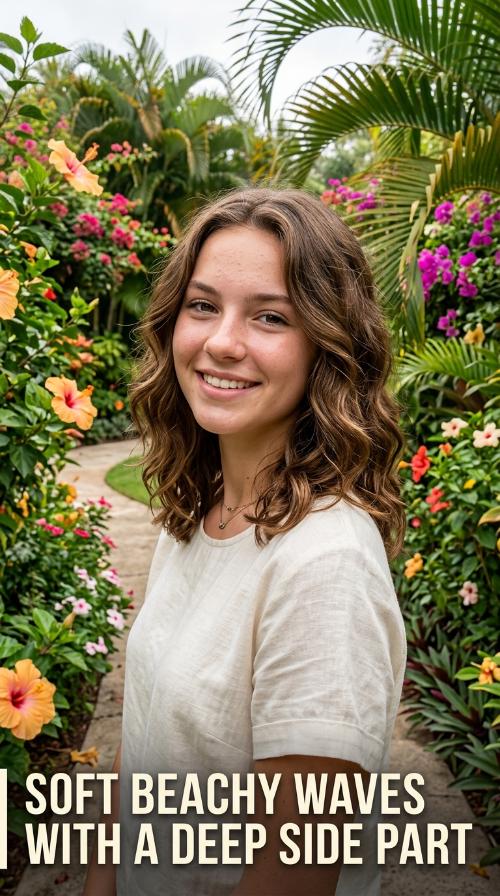 Soft Beachy Waves with a Deep Side Part