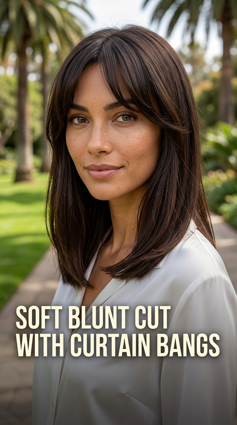 Soft Blunt Cut with Curtain Bangs