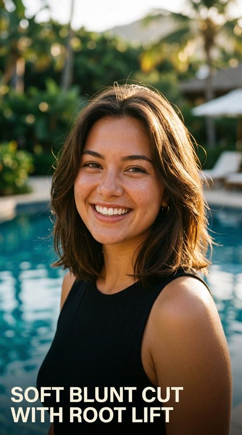 Soft Blunt Cut with Root Lift