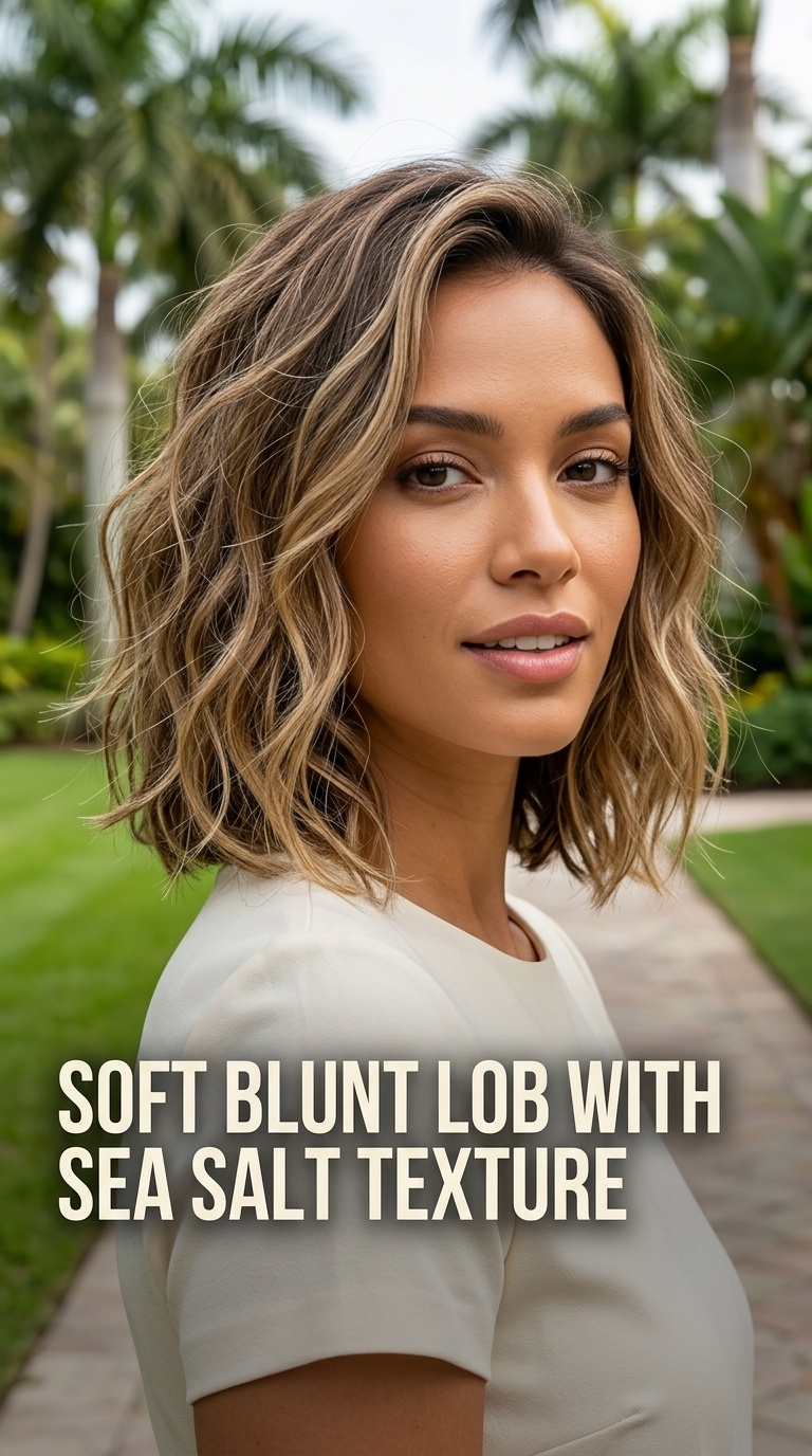 Soft Blunt Lob with Sea Salt Texture